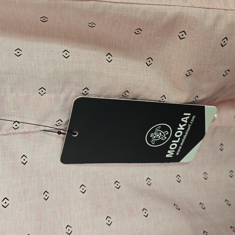 New MOLOKAI Surf Co. Pink Short Sleeve Shirt 2XL - Picture 3 of 4